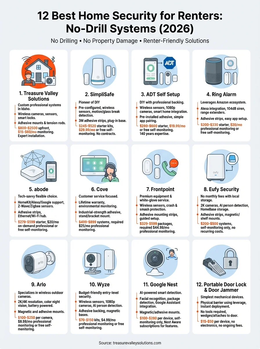 home security for renters infographic